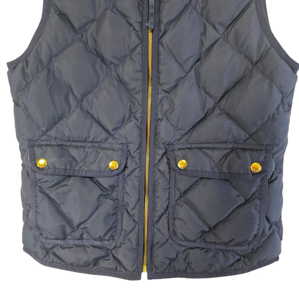 J. Crew L116204 Navy Blue Excursion Quilted Down Puffer Vest Small - Picture 7 of 9